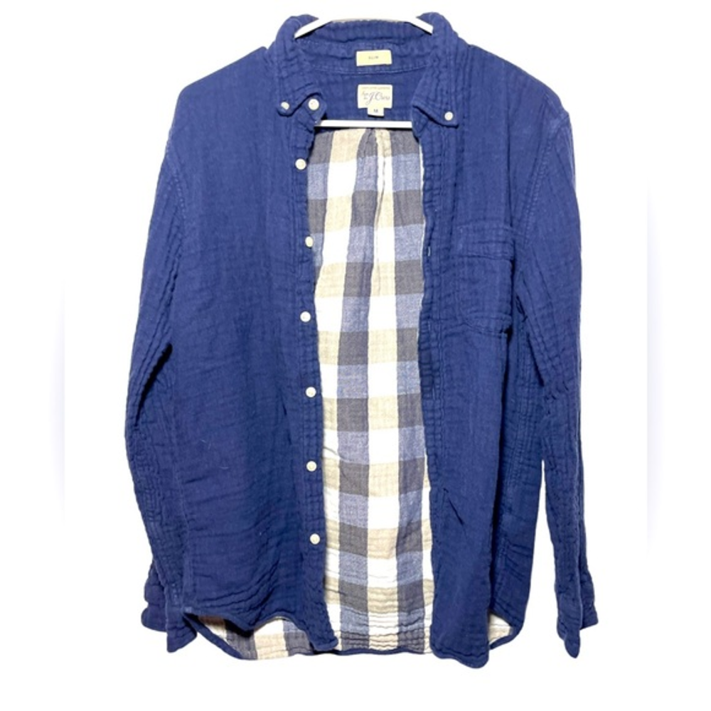 J Crew Every Stitch Considered Slim Fit 100%‎ Cotton Button Down shirt